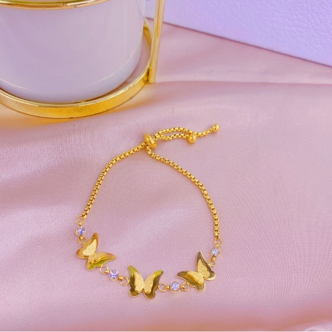 Lắc Tay Dây Rút Chạm Cát Titan Ko Đen TT 4209