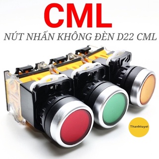 Nút nhấn không đèn phi 22 xanh đỏ vàng,nút nhấn nhả nút nhấn tự giữ cml