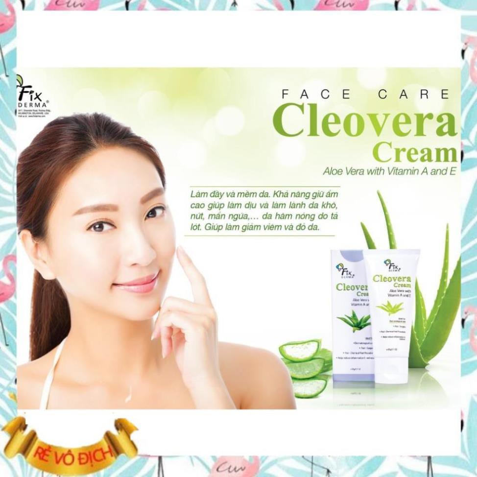 KEM DƯỠNG DA TRỊ CHÀM, KHÔ, ĐỎ FIXDERMA CLEOVERA CREAM 60G