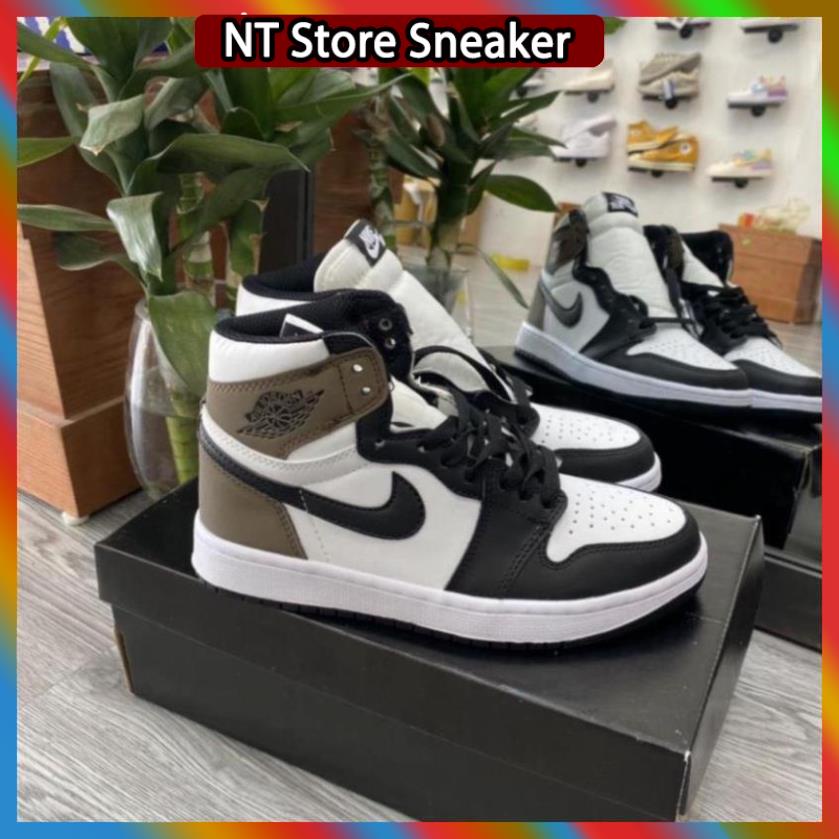 Giày Jordan 1 Dark Mo_cha  Nam Nữ- Phiên Bản Tiêu Chuẩn. Giày thể thao Jordan 1 nâu cao hot hitt