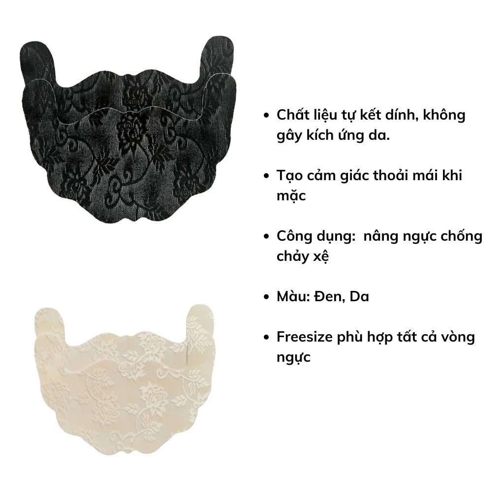Miếng dán ngực ti nâng ngực tạo khe chống chảy xệ tái sử dụng được nhiều lần DOPICO D014