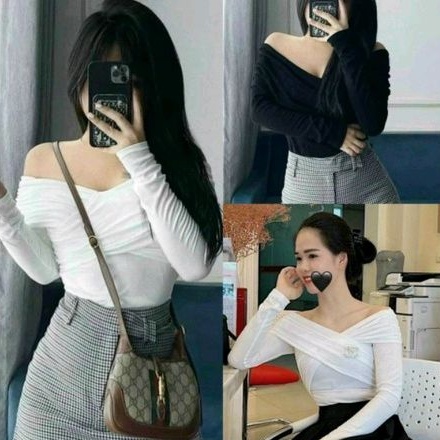 Áo bẹt vai đắp chéo hàng CAO CẤP chuẩn shop