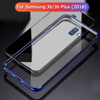 Ốp lưng trong suốt nhựa mềm siêu mỏng cho điện thoại Samsung Galaxy J6 /J6 Plus (2018)