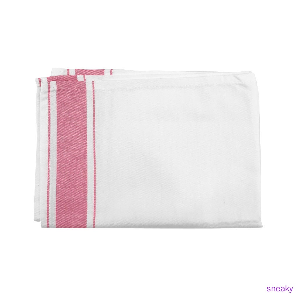 Khăn Lau Chén Dĩa Bằng Vải Cotton Thấm Hút Nhanh Khô Màu Đỏ