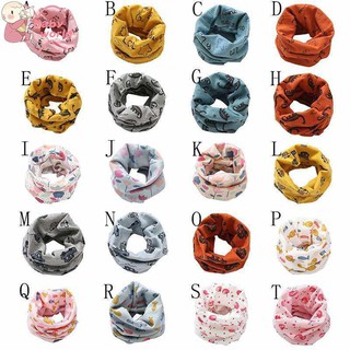 Khăn choàng cotton dày họa tiết đa dạng giữ ấm cho bé vào mùa đông