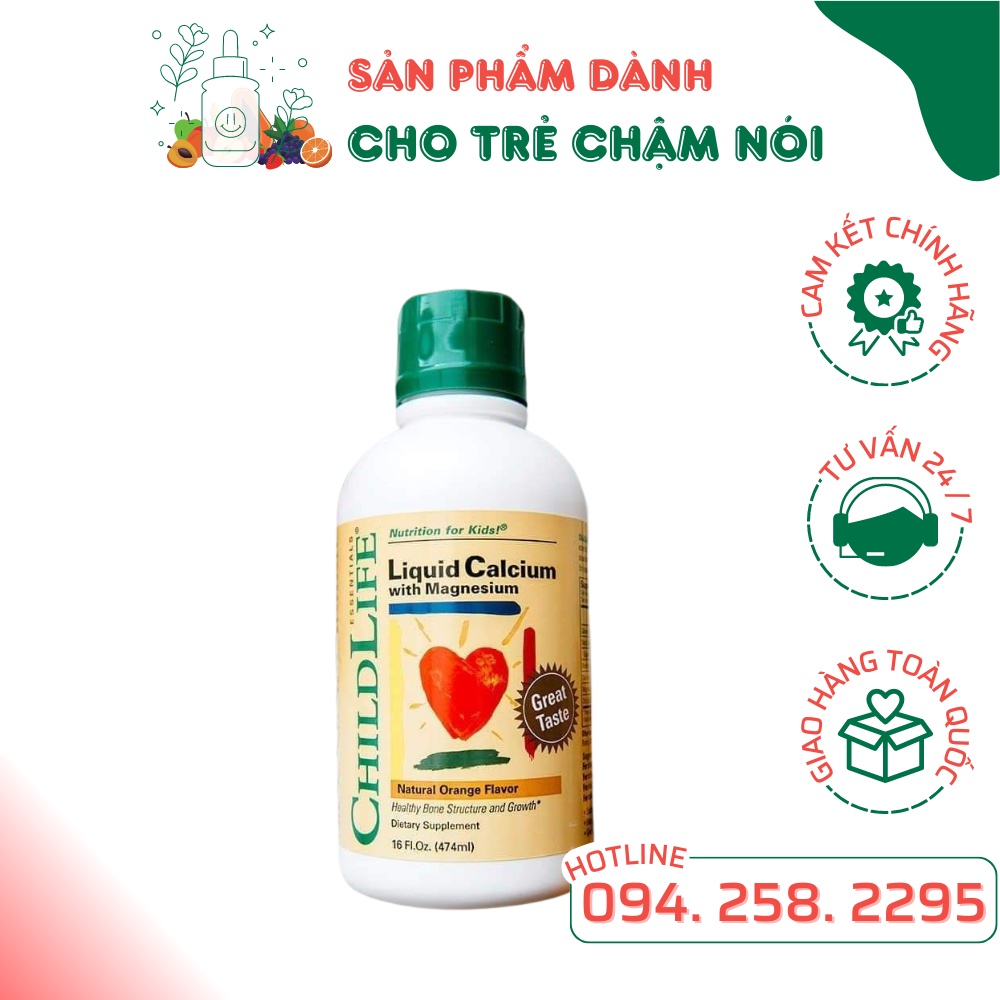 Canxi và Magie cho trẻ ⚡ CAM KẾT CHẤT LƯỢNG ⚡ ChildLife's Liquid Canxi with Magie hỗ trợ trẻ phát triển xương khớp