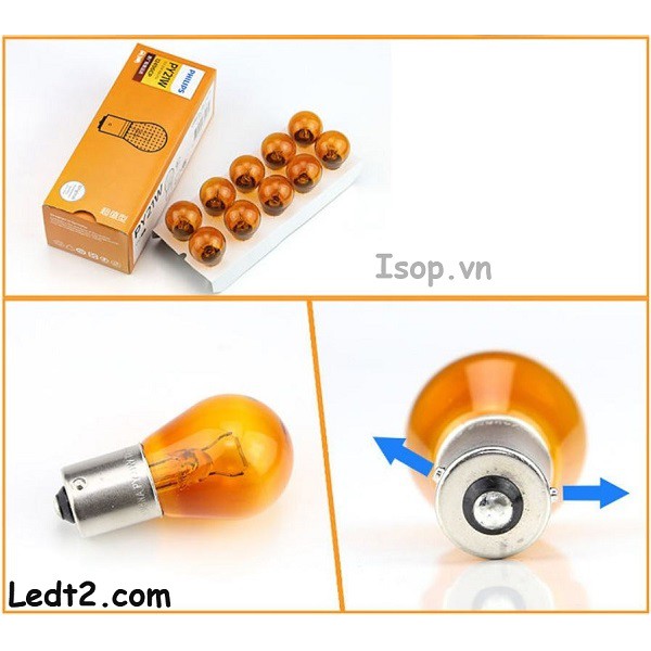 [LEDT2 ISOP] Đèn Halogen Philips lắp Xi nhan[Số lượng: 1 cái]