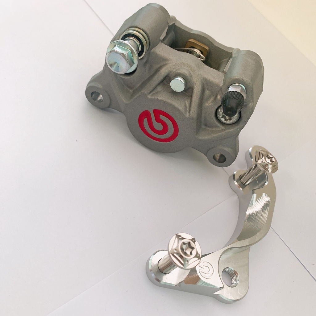 COMBO xe SIRIUS - tặng 2 ốc SALAYA - Heo Dầu Trước Brcmbe LOGO ĐỎ LỚN 2piston đối xứng Kèm PÁT CNC gắn Trước đĩa 220mm