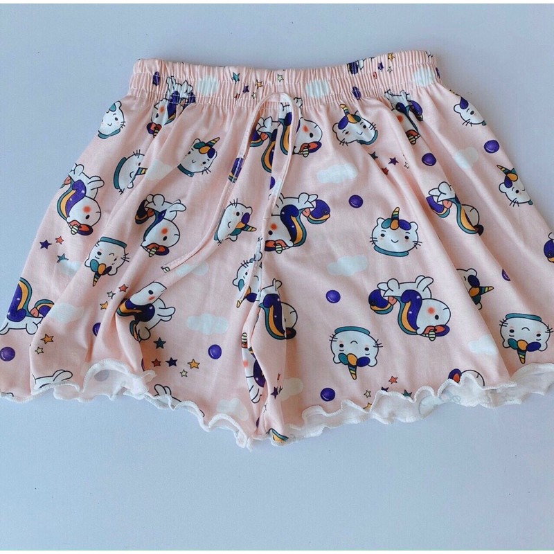 Quần đùi thun hoạ tiết xinh | BigBuy360 - bigbuy360.vn