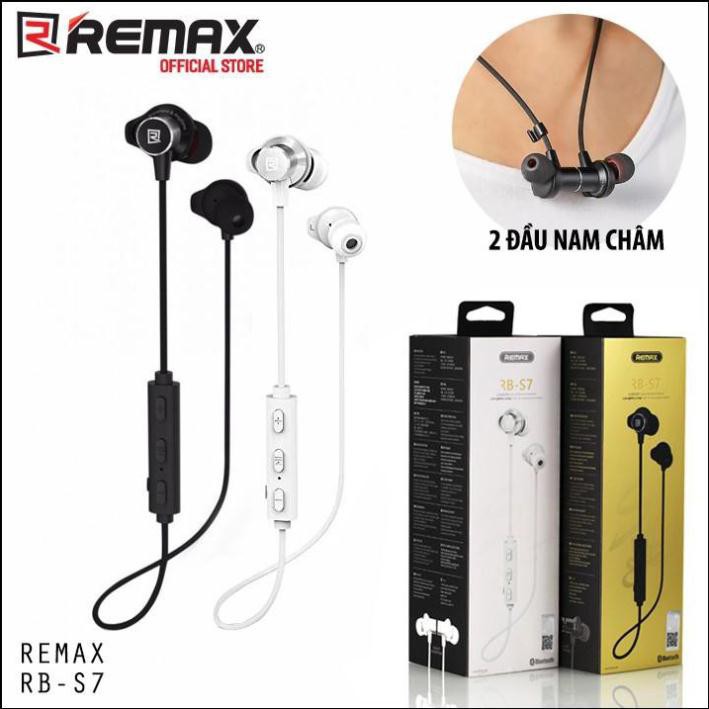 Tai nghe Bluetooth Remax RB-S7 choàng 2 đầu hít nam châm