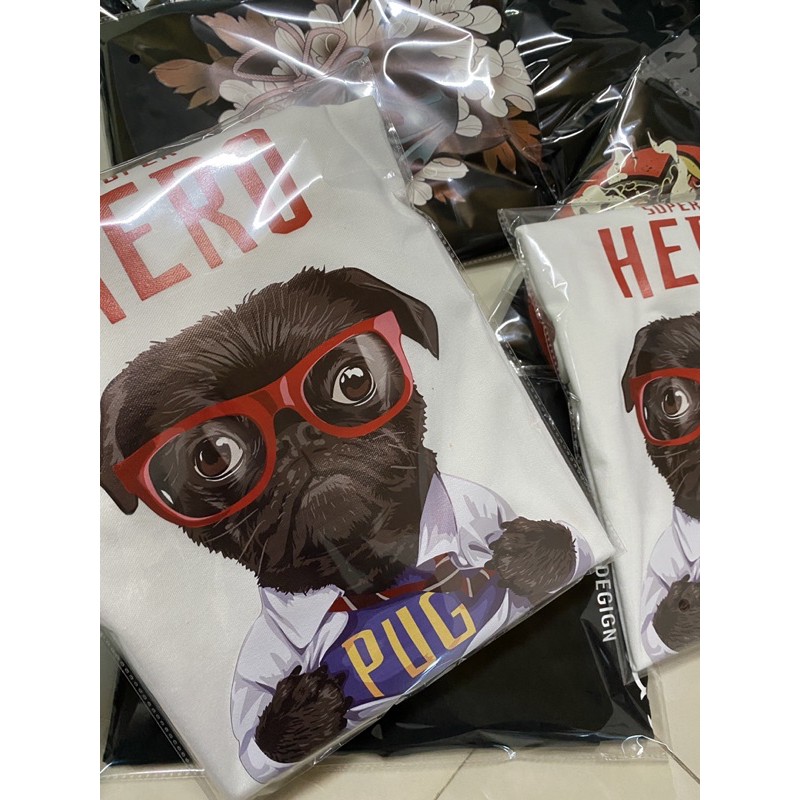 ÁO POLO NAM NỮ IN HÌNH CHÓ PUG HERO SIÊU CUTE