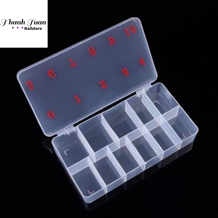Hộp đựng móng giả, đá - Hộp đựng nail 11 ô ( phụ kiện làm nail )  - Phụ kiện đồ nail
