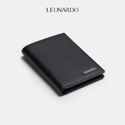 Ví Da Nam Leonardo Ví Mini Henry da Swift mềm tay ví mini nhỏ gọn nhiều ngăn đựng tiền thẻ tiện dụng