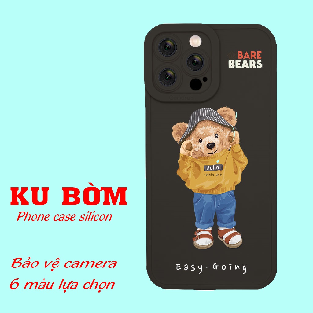 Ốp lưng Gấu bông ốp Bears đáng yêu dễ thương cho Iphone 6 7 8 Plus 11 12 13 mini Pro Max X Xr HA-22BEAR020