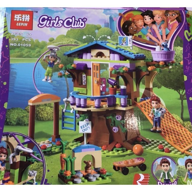 Lego Friends 41335 Lepin 01059 Mia's Tree House Xếp hình Nhà trên cây của Mia 393 khối