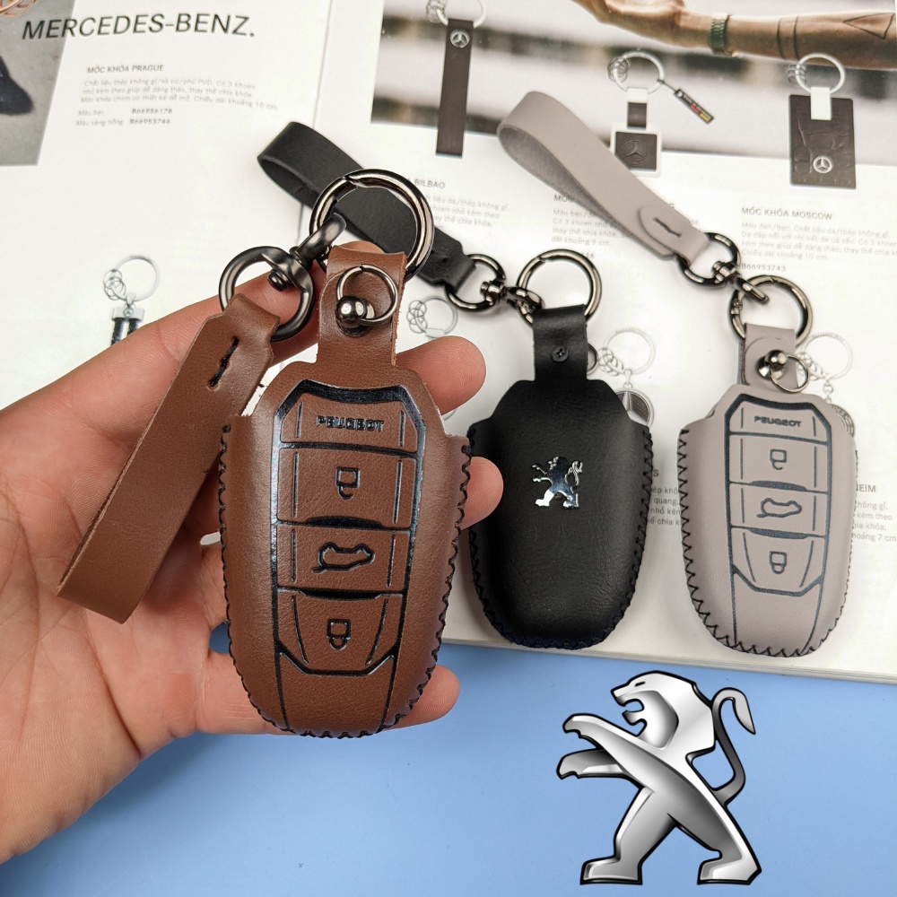 Bọc Chìa Khóa Peugeot  2008,Peugeot 3008,Peugeot 5008,Bao Da Chìa Khóa Peugeot 2008,Peugeot 3008,Peugeot 5008 (PE Móc A)