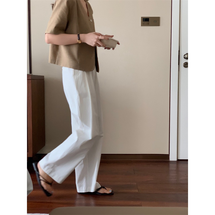 [KS-SM12] Sơmi Cổ Tròn Basic, Sơmi Croptop Cộc Tay, Sơmi Cổ Tàu Chất Voan Phong Cách Hàn Quốc 29August | BigBuy360 - bigbuy360.vn