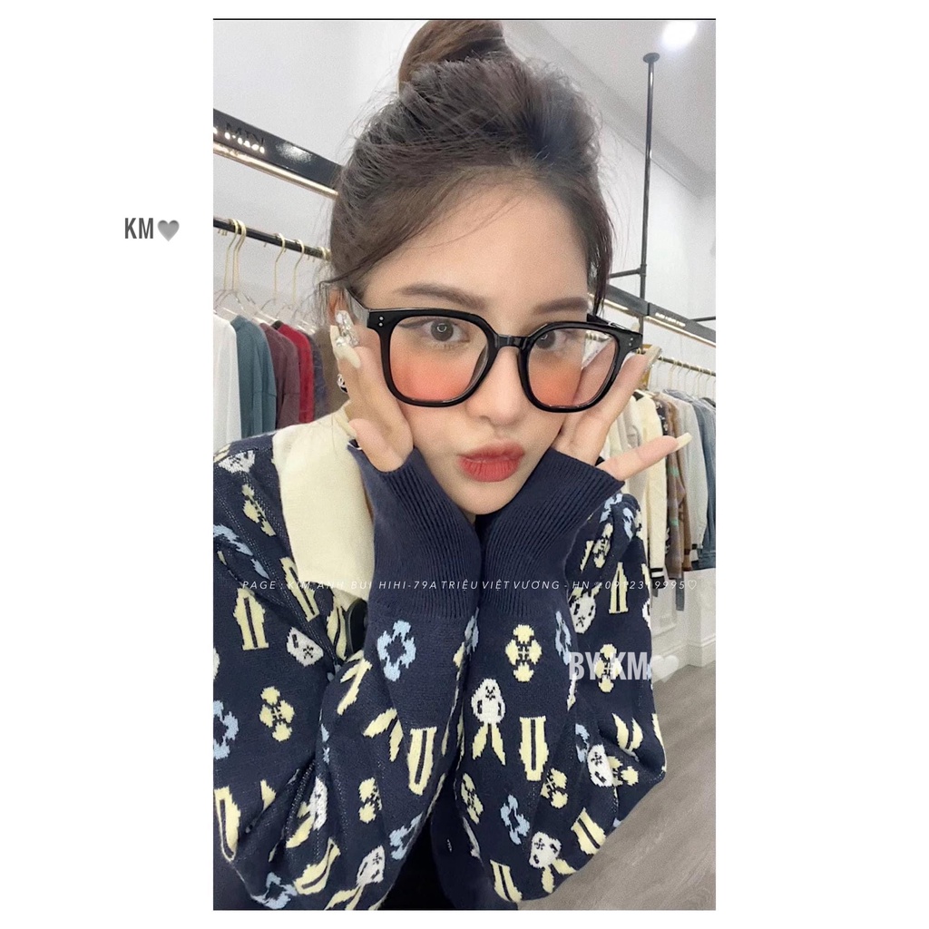 Kính mắt vuông trắng mix hồng hot hit, thiết kế thời trang, chất liệu nhựa, sẵn 2 màu đen - trắng