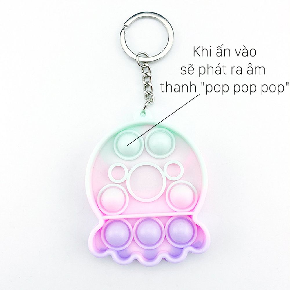 Móc khóa đồ chơi mini giúp giảm căng thẳng - Đồ chơi bấm nút bằng ngón tay được làm từ silicon giảm stress