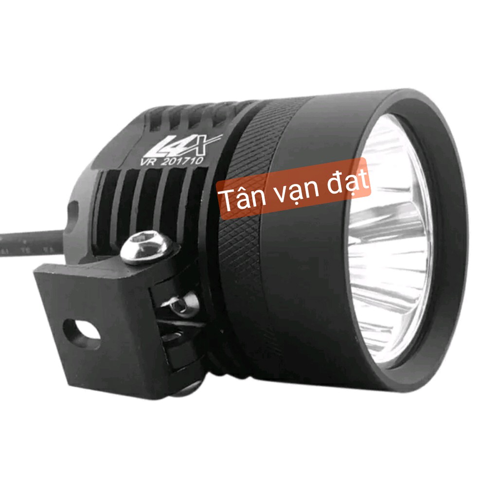 Combo Đèn trợ sáng L4X xịn cùng Cụm công tắt Tắt Mở màu ĐenCam có chuyển Mạch Passing đã đấu nối sẵn