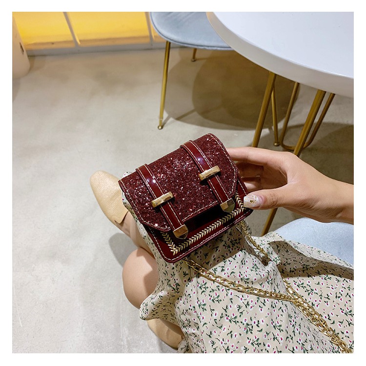 TÚI ĐEO! TÚI XÁCH NỮ MINI VUÔNG ĐEO CHÉO ĐÍNH KIM SA LẤP LÁNH THỜI TRANG HÈ MẪU MỚI NN107177 | BigBuy360 - bigbuy360.vn