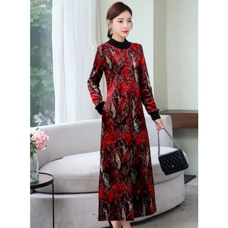 đầm nhung lót lông nữ