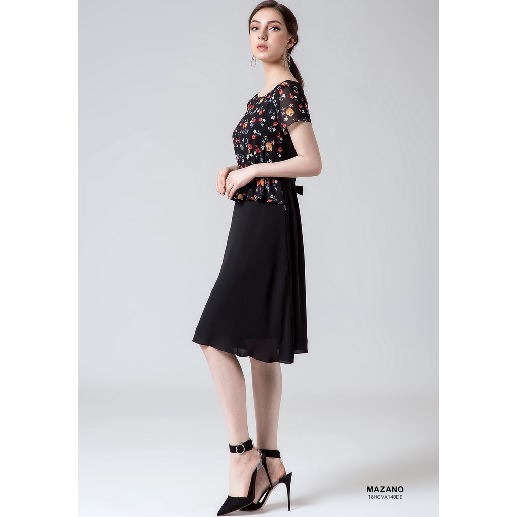 Váy hoa peplum chất Hàn cách điệu MAZANO MS 18HCVA140HA chất liệu vải Hàn thích hợp mặc đi làm, đi chơi