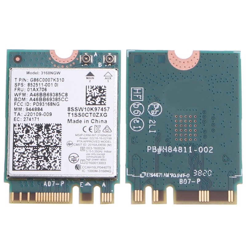 Thẻ Wifi Không Dây 600Mbps Cho AC 3168NGW NGFF for M 2