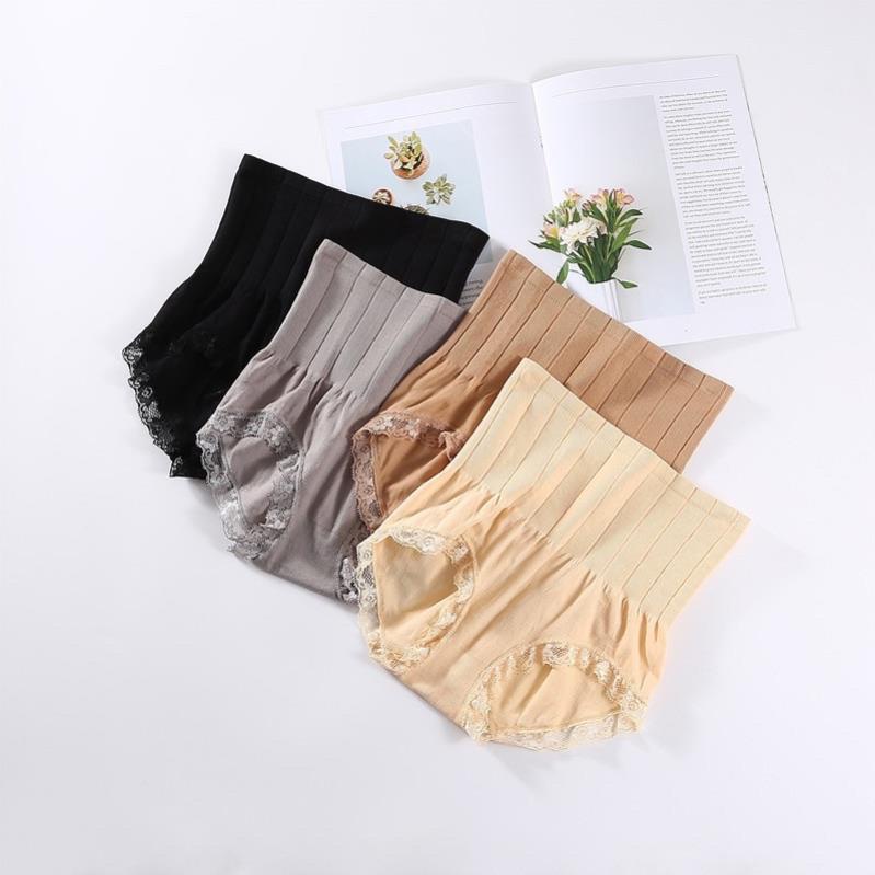 [Giá sỉ] Quần Lót Gen Bụng Viền Ren Xuất Nhật Túi Zip A48