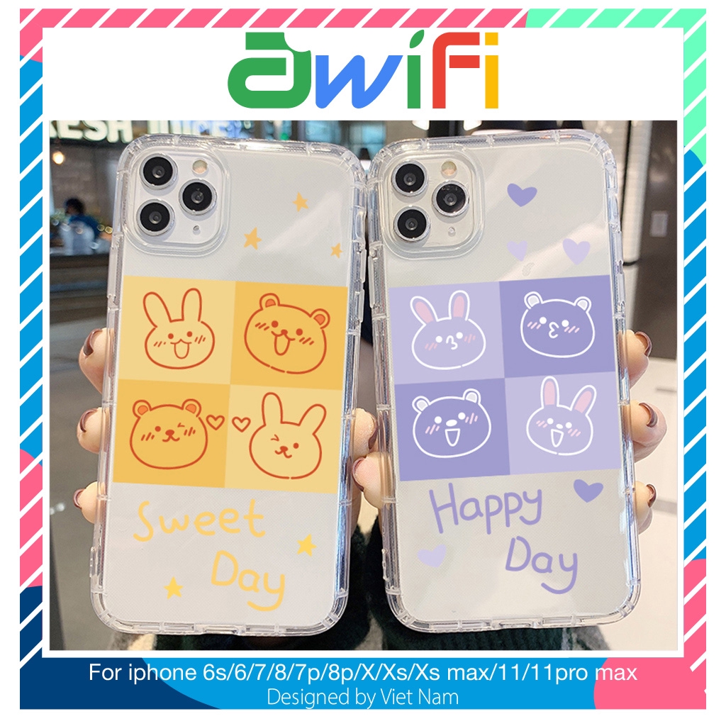 Ốp lưng iphone sweet & happy trong 5/5s/6/6plus/6s/6splus/7/7plus/8/8plus/x/xr/xs/11/12/pro/max/plus/promax - Awifi P1-2