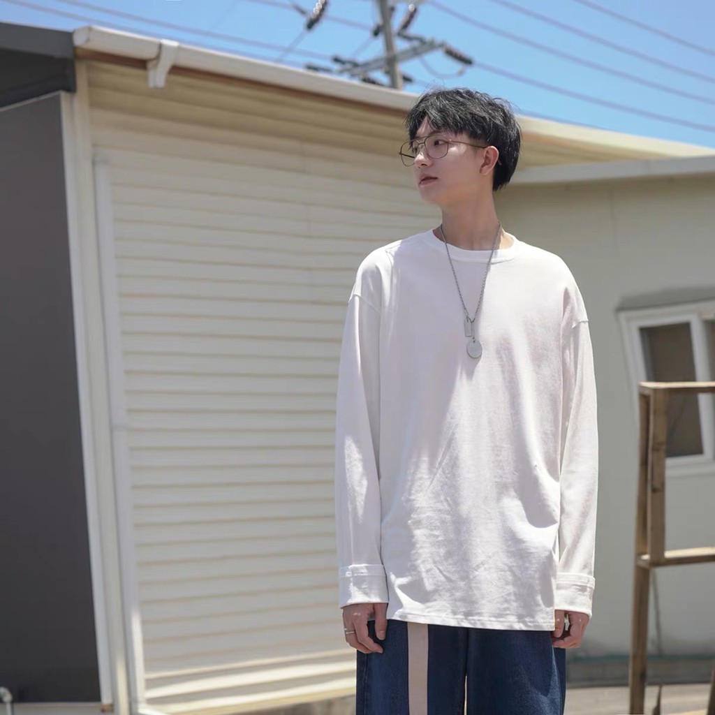 [ĐỘC ĐÁO] Áo thun trơn phom rộng,áo thu đông nam nữ,áo phông dài tay nam nữ,áo thun Unisex. | BigBuy360 - bigbuy360.vn