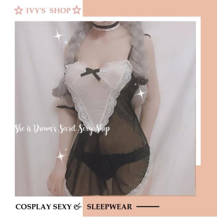 Bộ Đồ Ngủ Cosplay Giúp Việc - HG140 - ẢNH THẬT -  Đầm Ngủ Cosplay Hầu Gái Phối Ren Sexy 100 Giống Hình | BigBuy360 - bigbuy360.vn