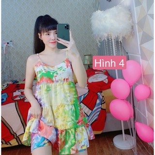 Đồ mặc nhà đùi dây siêu lụa phối ren siêu xinh