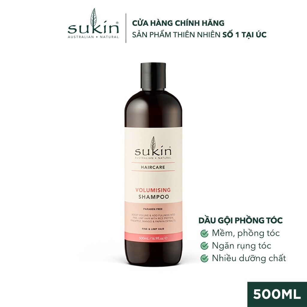 Dầu Gội Làm Phồng Tóc Sukin Haircare Volumising Shampoo 500ml