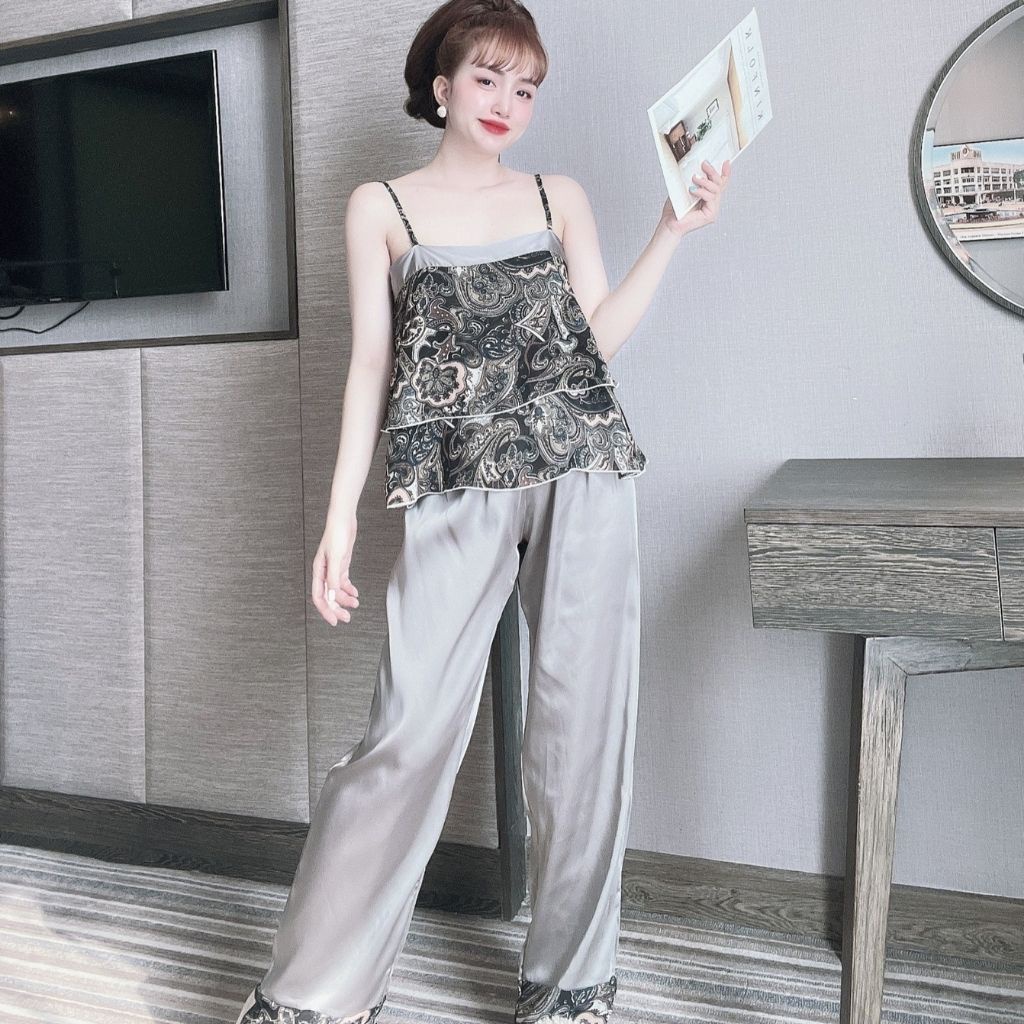 Đồ ngủ nữ BIGSIZE❣️FREE SHIP❣️Đồ ngủ sexy lụa Chiffon phối Satin cao cấp mềm mại xinh xắn &lt; 65kg