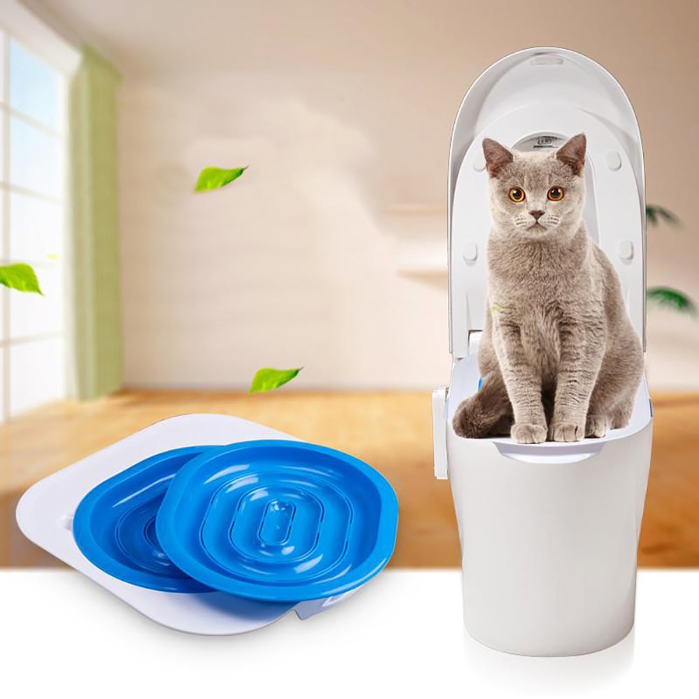 Bộ Huấn Luyện Mèo Đi Vệ Sinh Trong Bồn Toilet