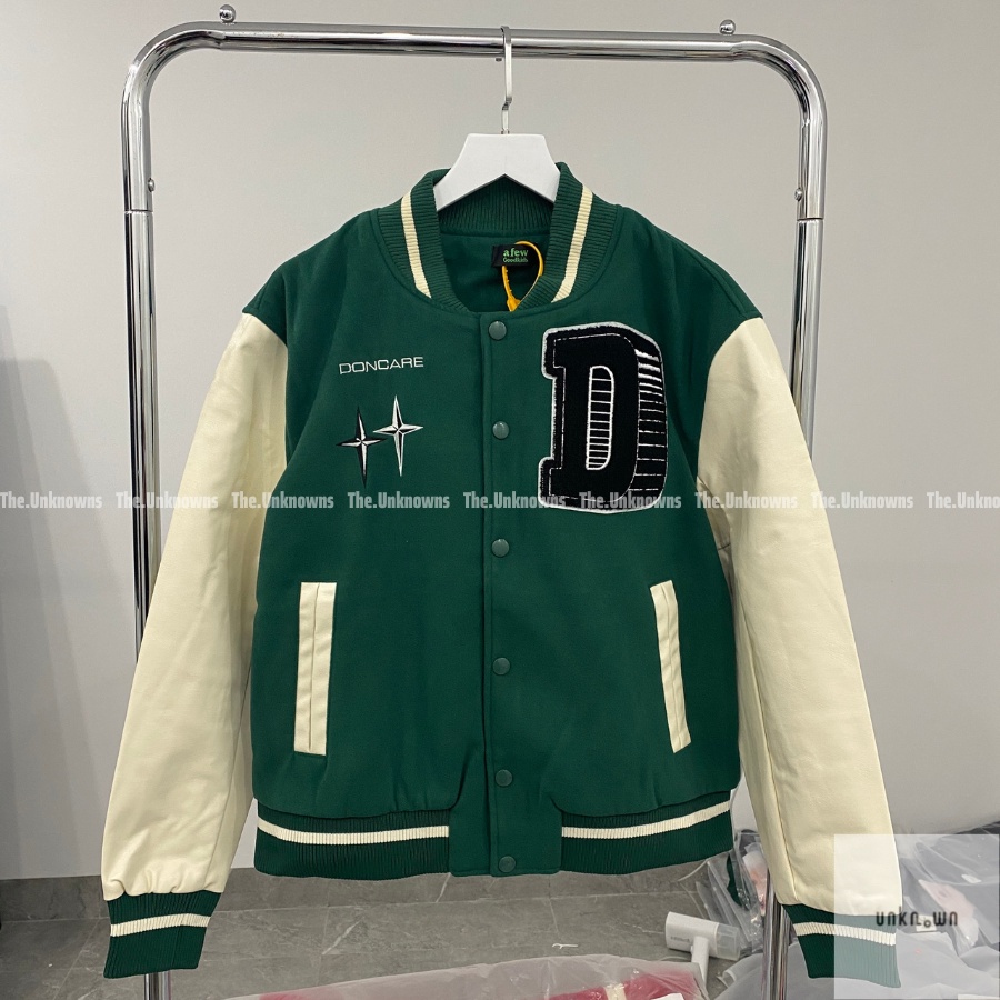 [Mirror Quality]  - Áo Varsity Jacket DONCARE CASINO JACKET&quot; -GREEN JACKET,Áo khoác bomber DONCARE Varsity