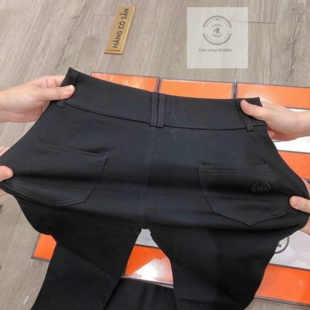 Quần legging nữ dài cạp cao có khóa 2 khuy chất vải UMI dày dặn cấp xuất hàn - Quần vải đen nữ co giãn thun mát đi học | BigBuy360 - bigbuy360.vn