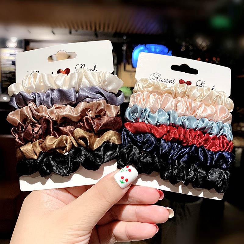 Set 6 Dây Buộc Tóc Co Giãn Thời Trang Cho Nữ