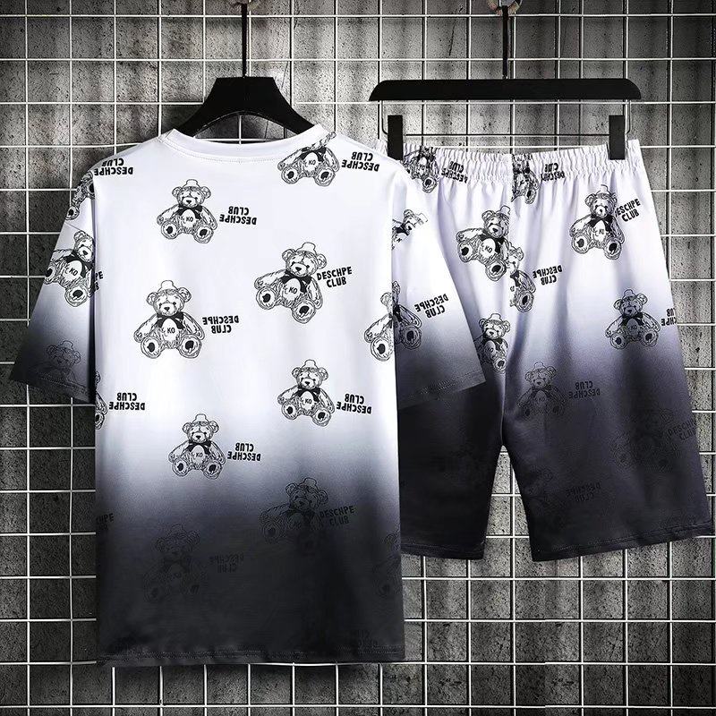 Áo Thun Tay Ngắn Dáng Rộng In Họa Tiết Thời Trang Mùa Hè Phong Cách Hàn Quốc Cho Nam Size M-5XL