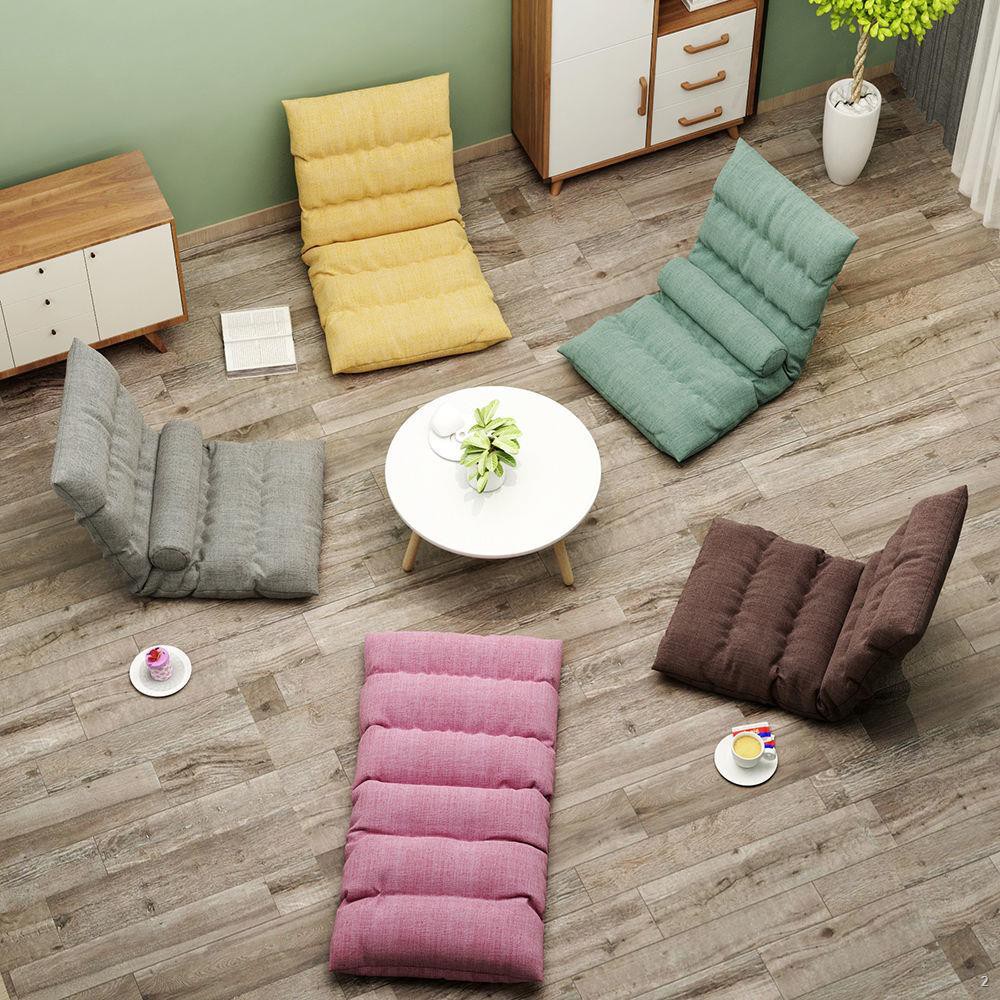 ●☃☊ghế sofa lười phòng ngủ màu đỏ lưới có thể gấp lại tatami nhỏ cửa sổ máy tính tựa lưng sàn cái