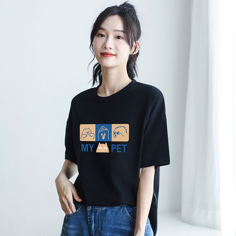 Áo thun nữ cổ tròn tay ngắn cộc tay mẫu mới kiểu dáng trẻ trung chất thun cotton cao cấp đẹp chuẩn hình