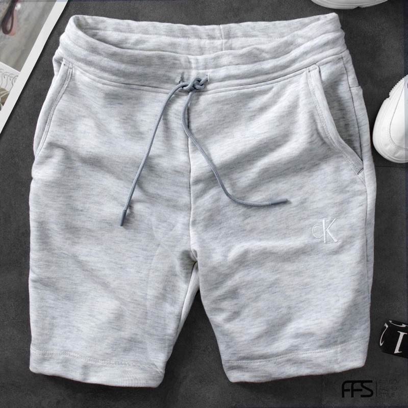 Quần short/ Quần đùi/ Quần lững thêu chữ C.K drom unisex nam/nữ _ (hình thật)