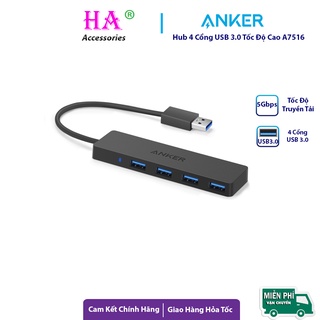 Hub chia cổng usb 3.0 anker a7516 ultra slim 4 cổng usb tốc độ cao