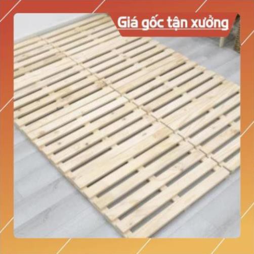 (Giá Xưởng) Giường Ngủ Pallet Gỗ Thông Gấp Gọn Bola