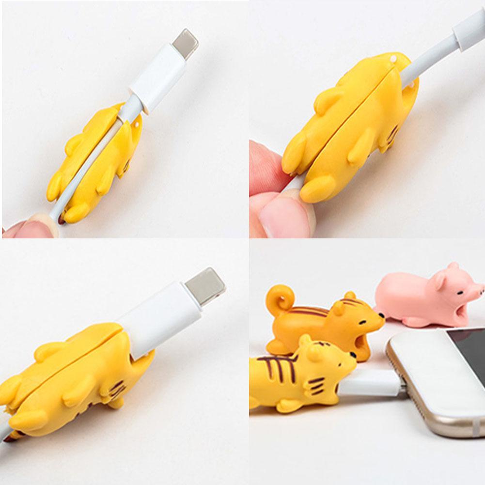 Phụ Kiện Bảo Vệ Dây Cáp Sạc Bằng Silicon Hình Hoạt Hình Dễ Thương Z9R0