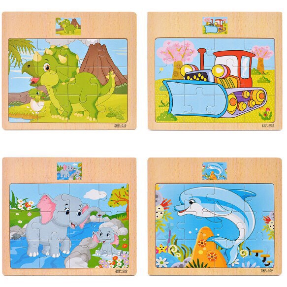 Tranh puzzle Gỗ Ghép 12 Mảnh Cho Bé Yêu