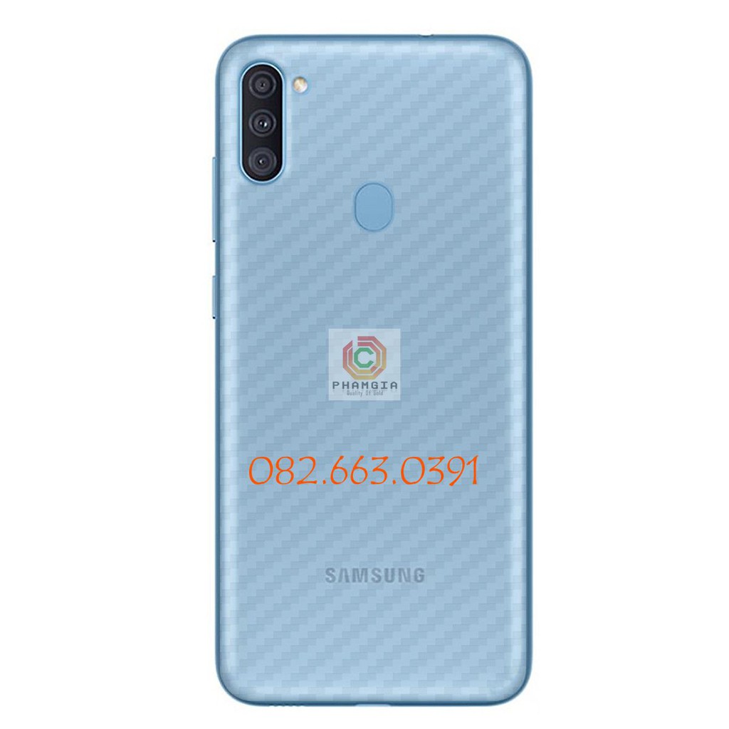 Miếng dán mặt lưng skin carbon Samsung Galaxy A11