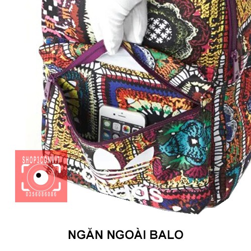 Balo laptop thời trang hoa văn thổ cẩm Women's Crochita Classic Rucksack, Multi-Coloured