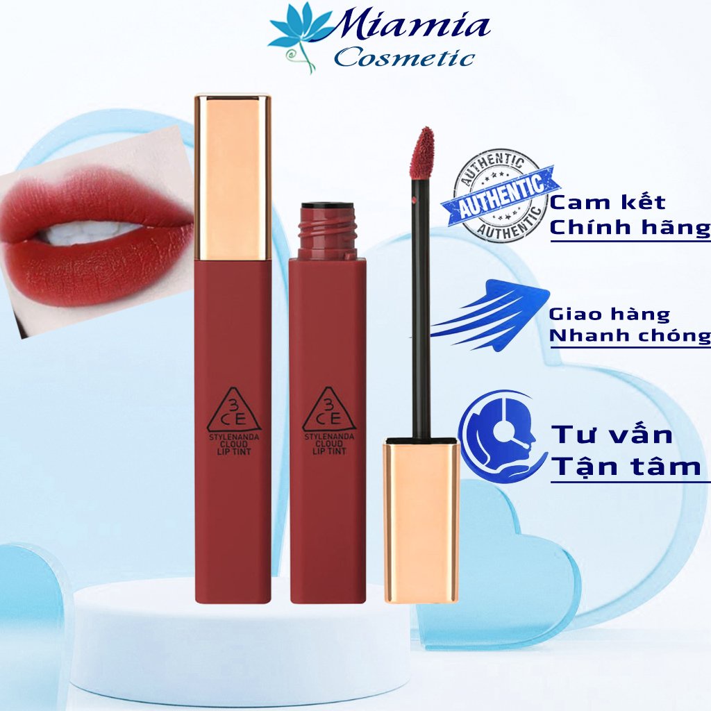Son Kem Lì 3CE Cloud Lip Tint Immanence Màu Đỏ Trầm Rất Sang Và Tôn Da
